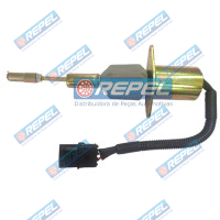 Válvula Solenoide Afogamento 12V Cummins Fiat Allis Case New Holland TC MF (Conector Quadrado) 