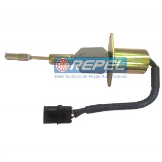 Válvula Solenoide Afogamento 12V Cummins Fiat Allis Case New Holland TC MF (Conector Quadrado) 