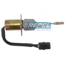 Válvula Solenoide Afogamento 24V Cummins Fiat Allis Case New Holland (Conector Redondo) 