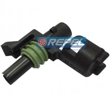 Conector Weatherpack 1Vias Chicote Colhedora Case A7000 A7700 A8000 A8800 (Plug Fêmea)