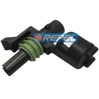 Conector Weatherpack 1Vias Chicote Colhedora Case A7000 A7700 A8000 A8800 (Plug Fêmea)