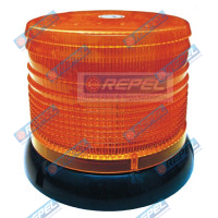 Sinalizador LED Rotativo e Flash Advertencia Amarelo 12V 100Leds Universal Medidas Aprox.: diam.16 x 12,8cm