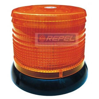 Sinalizador LED Rotativo e Flash Advertencia Amarelo 12V 100Leds Universal Medidas Aprox.: diam.16 x 12,8cm