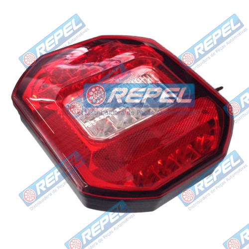 Lanterna Traseira LED 24V Multifunção MF II Adaptações Caminhões Carretas Implementos Caminhão VW e Cargo Sem Vigia (luz de placa)