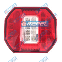 Lanterna Traseira LED 24V Multifunção MF II Adaptações Caminhões Carretas Implementos Caminhão VW e Cargo Com Vigia (luz de placa)