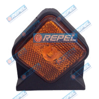 Lanterna Lateral Led Amarela C/Suporte Carreta e Implementos GUERRA 2012> Quadrada