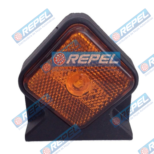 Lanterna Lateral Led Amarela C/Suporte Carreta e Implementos GUERRA 2012> Quadrada