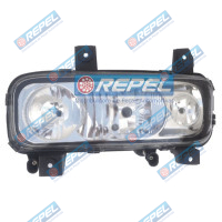 Farol MBB Atego 2425 1725 1418 1718 2008> Lente Lisa Com Farol Milha Direito