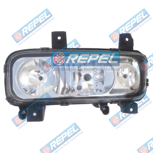 Farol MBB Atego 2425 1725 1418 1718 2008> Lente Lisa Com Farol Milha Esquerdo