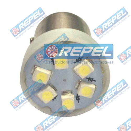 Lâmpada Led Lampled 67 12V 10W BA15S Led Slim Cristal (caixa 10 pecas)