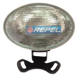 Farol Pricipal Oval Colhedora John Deere 3510 3520 3522 Com Lente Inteira Raiada Com Lâmpada HB3