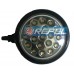 Farol Milha Slim Redondo 19 Led Branco 24V  (Carcaça preta) Universal Adaptação