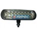 Farol Milha Slim Retangular 16 Led Amarelo 12V  (Carcaça preta) Universal Adaptação