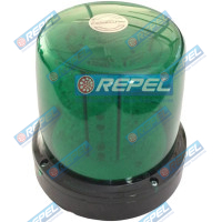 Giroled Giroflex LED 24V 128Leds Verde Fixo Por Párafuso Universal e Adaptações Policia Ambulancia Empilhadeira Moto Guinchos