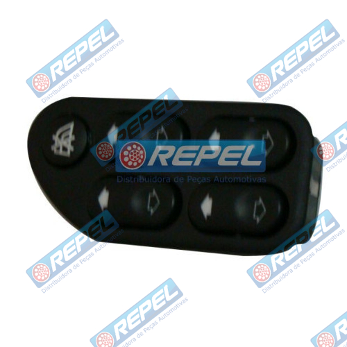 Conjunto Botão Vidro Elétrico Ford Fiesta Amanzon New Fiesta Ecosport ( Vidro Dianteiro e Traseiro e Travas ) Lado Esquerdo