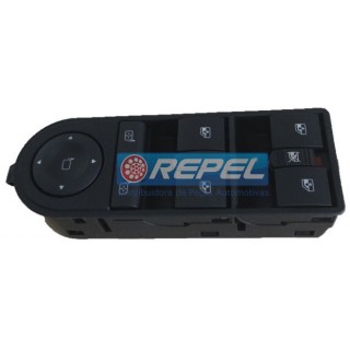 Conjunto Botão Vidro Elétrico GM Novo Vectra 2006> Vectra GT Com Retrovisor Elétrico e Bloqueio Vidro Traseiro