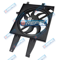 Eletroventilador GMV (Ventoinha) Radiador Fiat Palio 1.0 1.3 1.4 Fire 2001 a 2009 Com AR Idea 2006 a 2011 Kit GMV Defletor Eletroventilador e Elice