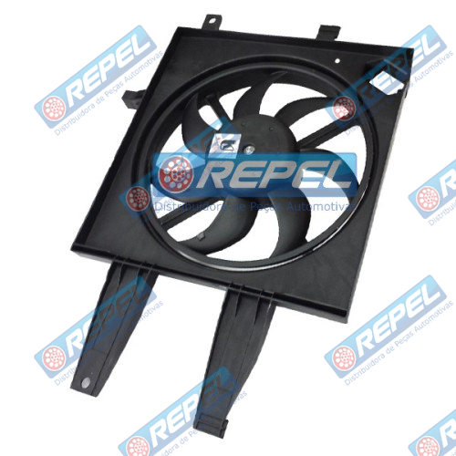 Eletroventilador GMV (Ventoinha) Radiador Fiat Palio 1.0 1.3 1.4 Fire 2001 a 2009 Com AR Idea 2006 a 2011 Kit GMV Defletor Eletroventilador e Elice