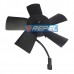 Eletroventilador (Ventoinha) Radiador Moza Kadett Ipanema S10 Opala Vectra Com AR 366MM 5Pás