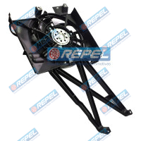 Eletroventilador GMV (Ventoinha) Radiador Astra Vectra Zafira Com AR 2006 a 2011 Kit GMV Defletor Eletroventilador e Elice