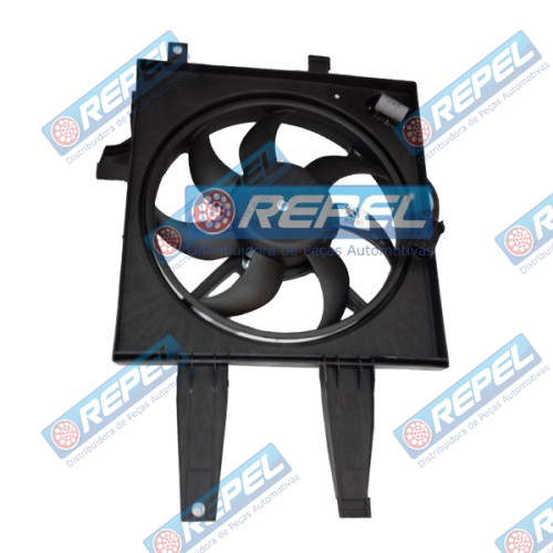 Eletroventilador GMV (Ventoinha) Radiador Fiat Palio 1.0 1.3 1.4 Fire 2001 a 2002 Com AR Idea 2006 a 2010 Kit GMV Defletor Eletroventilador e Elice