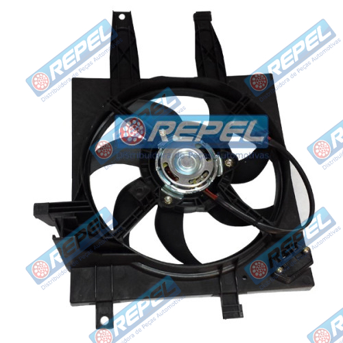 Eletroventilador GMV (Radiador)  Fiat Palio Strada Siena 1.0 1.3 1.4 Fire Com AR Fiat Idea Motor Etorq Com Resistor GMV 7pas 334mm