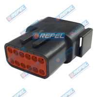 Conector Deutsch DTM0412PB Deutsch DTM04-12PB