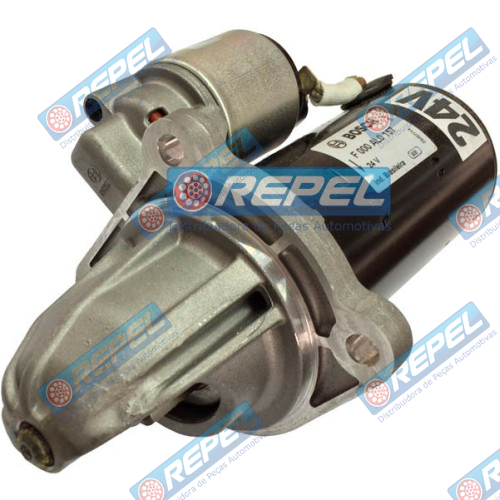 Motor Partida Bosch 24V PDM MBB 1517 1317 917 1315 1318 1621 1420 1623 1115 1721 Ônibus e Cvaminhoes Motor OM364 OM366 (subsitiui o JF 24V)