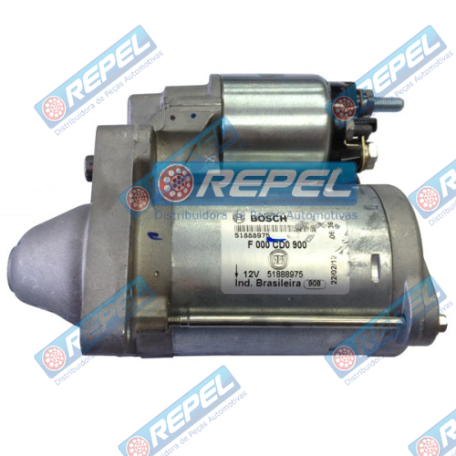 Motor Partida Bosch 12V 9D Fiat Palio Strada Fiorino Idea Uno 2009> Motor Fire 1.0 1.3 1.4