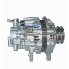 Alternador Mitsibishi L200 Pájero Sport 2.5 2.8 2004> 80Amp. Com Bomba Vácuo Polia Dupla
