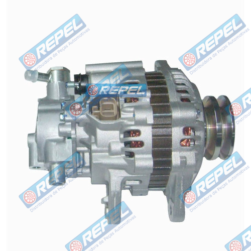 Alternador Mitsibishi L200 Pájero Sport 2.5 2.8 2004> 80Amp. Com Bomba Vácuo Polia Dupla