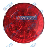 Lanterna Traseira LED 24V Vermelha Carretas e Implementos Randon e Outros 125MM Redonda