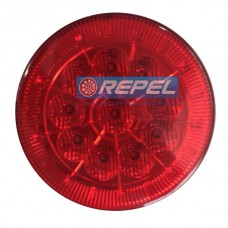Lanterna Traseira LED 24V Vermelha Carretas e Implementos Randon e Outros 125MM Redonda