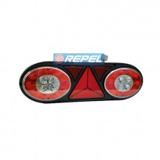 Conjunto Lanterna LED 24V Adaptação Carretas Implementos Cegonhas Caminhões Lado Esquerdo Com Triangulo 