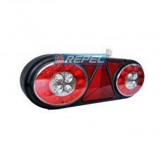 Conjunto Lanterna LED 24V Adaptação Carretas Implementos Cegonhas Caminhões Lado Direito Com Triangulo 