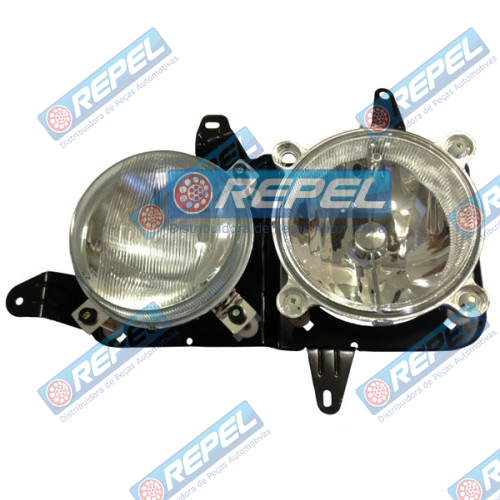 Farol Principal MBB Accelo 715 915 Lado Esquerdo (Duplo H7/H1)