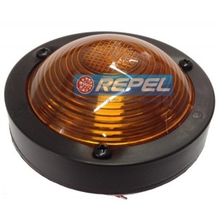 Lanterna Lateral Led Amarela Redondo Carretas e Implementos Rodoviários 