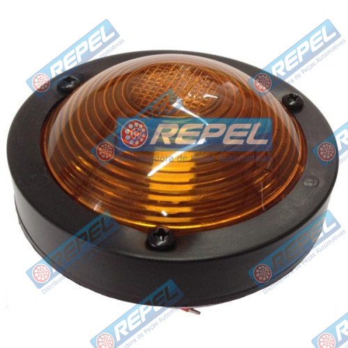 Lanterna Lateral Led Amarela Redondo Carretas e Implementos Rodoviários 