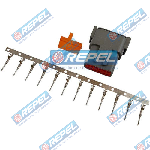 Kit Conector Repel RP1003032 Deutsch DTM0412PA Deutsch DTM04-12PA