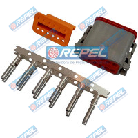 Kit Conector Repel RP1003033 Deutsch DT0612PA Deutsch DT06-12PA