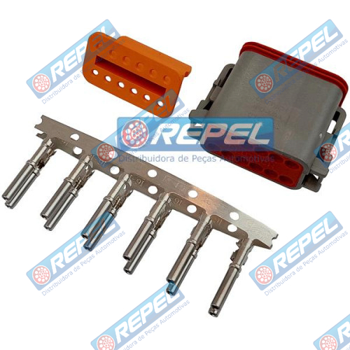 Kit Conector Repel RP1003033 Deutsch DT0612PA Deutsch DT06-12PA