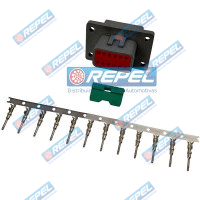 Conector Elétrico Repel RP1003166 Deutsch DT04-12PA-L012 Detsch DT0412PAL012
