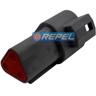 Conector Elétrico Repel RP1004799 Deutsch DT04-3P Deutsch DT043P