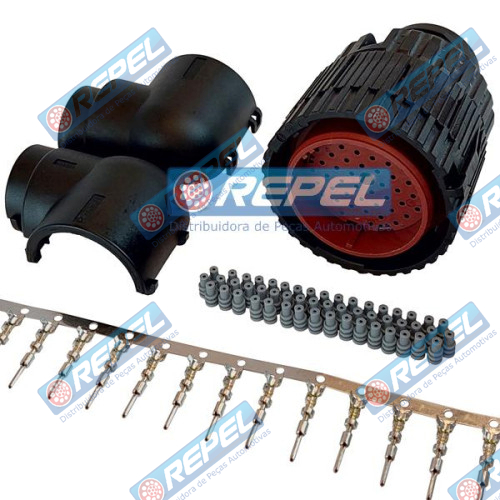 Kit Conector Elétrico Repel RP10100051 CNH 87696711
