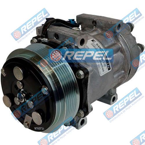 Compressor Ar Condicionado Sanden SD4382A Sanden SD4382 Internacional 3547916C1 Navistar 3615169C2