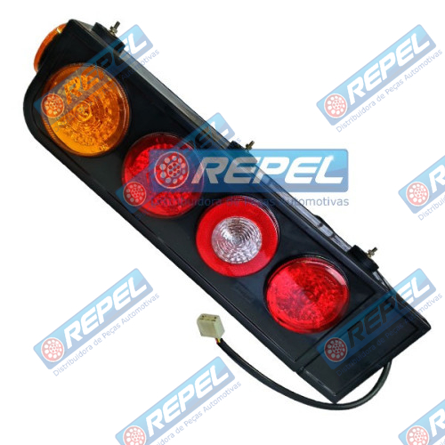 Conjunto Lanterna Traseira Com ABA Carretas Semi Reboques Implementos Randon Lado direito