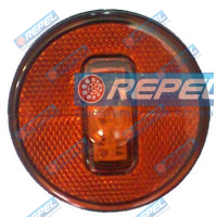 Lanterna Lateral LED 24V Carreta Guerra Sem Suporte e Plug Original Amarela