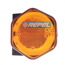 Lanterna Lateral LED Bivolt Amarela Com Suporte Adaptação Carretas Implementos e Outros