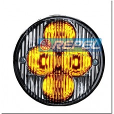 Lanterna Seta Dianteira LED 12V Marcopolo Ideale e Adaptações Cristal (Acende Amarela ) 4Leds