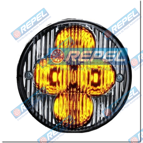 Lanterna Seta Dianteira LED 24V Marcopolo Ideale e Adaptações Cristal (Acende Amarela ) 4Leds
